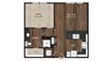 Main Street Flats Apartments Phase II 1x1 Q Floor Plan Main Street Flats Apartments Phase II 1x1 Q Floor Plan